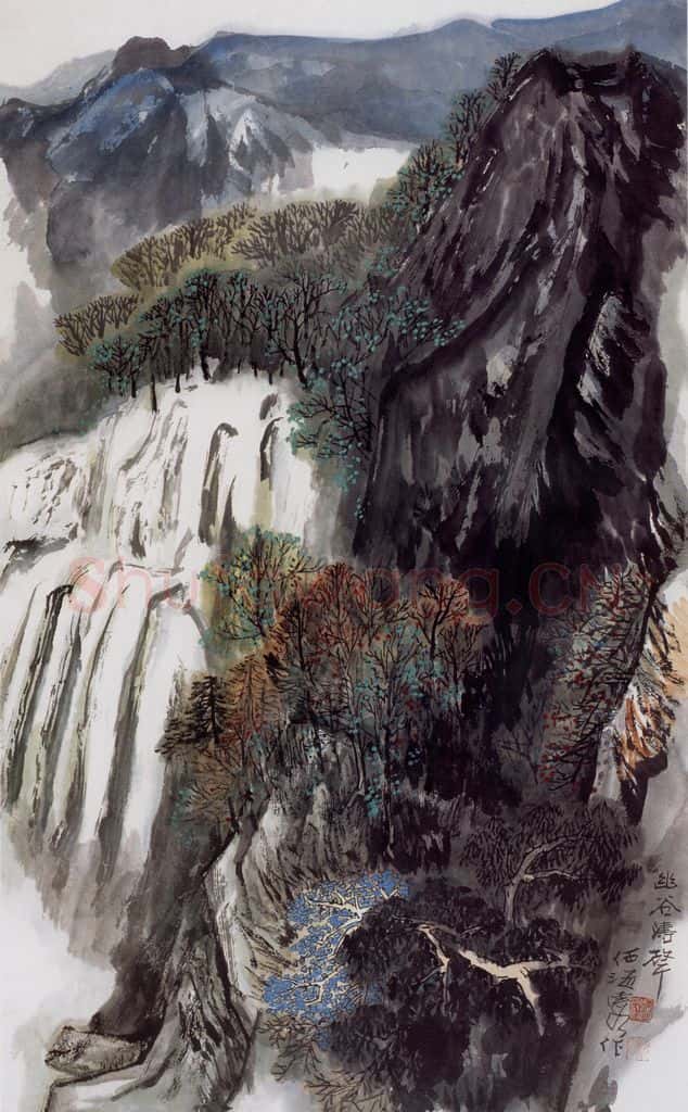 80年代 何海霞 幽谷涛声 书画作品