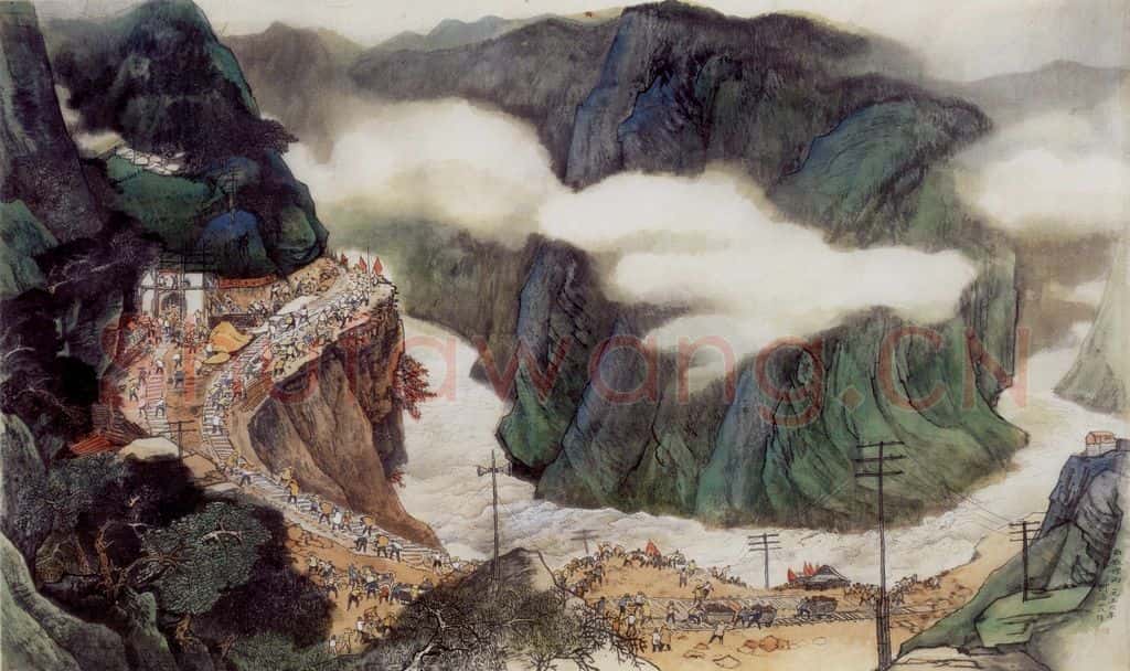1956年 何海霞 西坡烟雨 书画作品