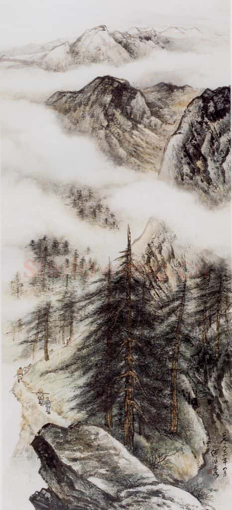 1956年 何海霞 森林勘探 书画作品