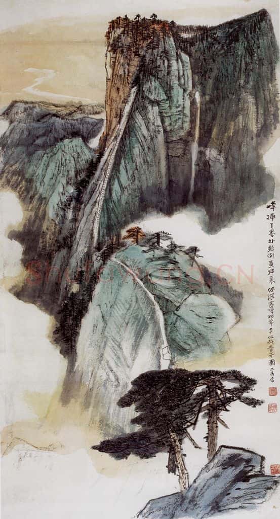 1978年 何海霞 峰插天界外 书画作品