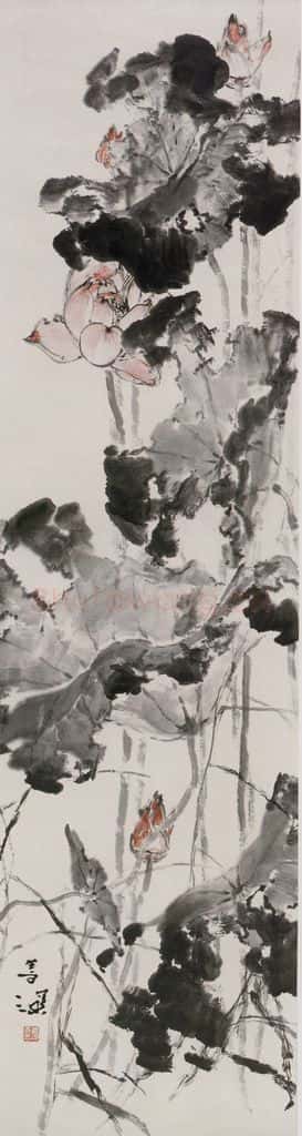 杨善深《荷花》书画作品