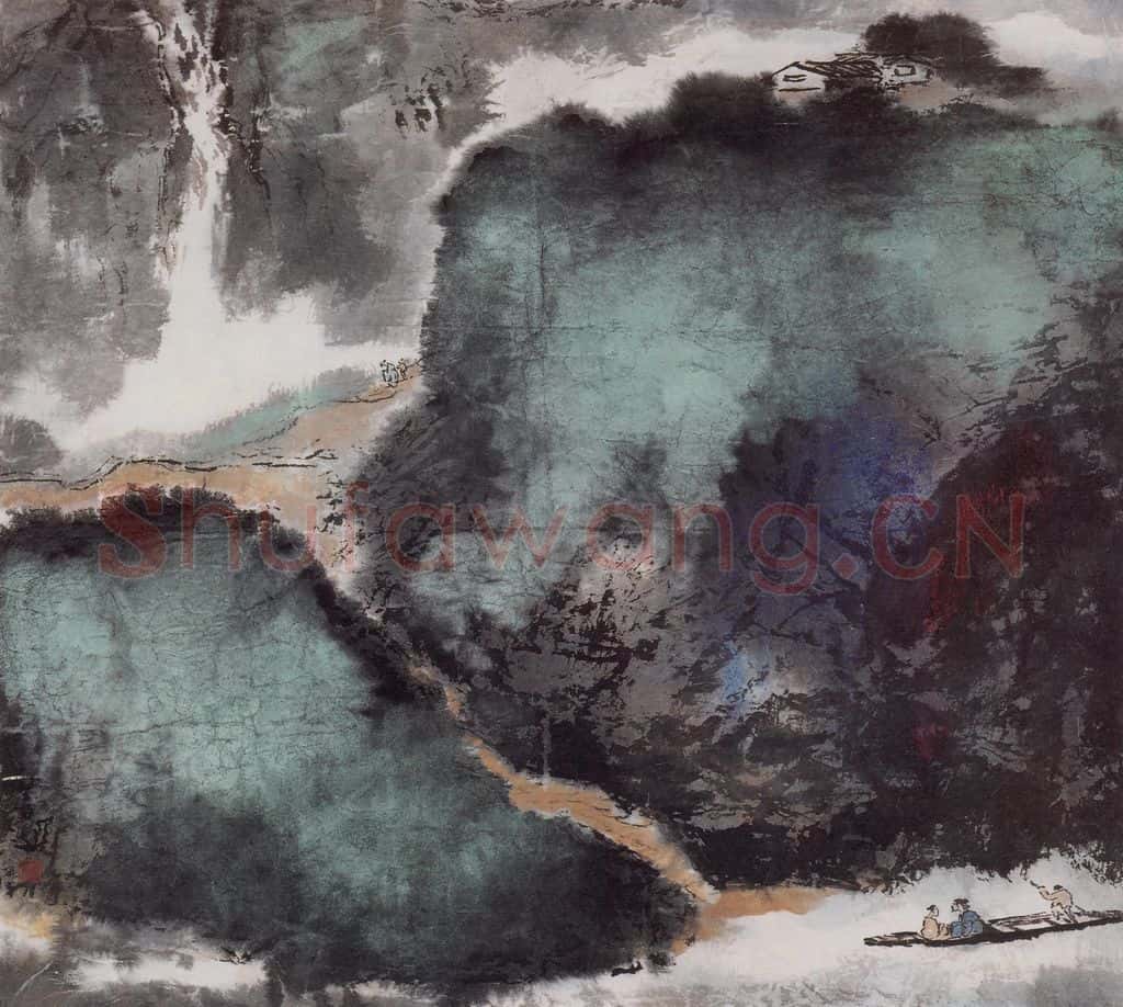 杨善深《归舟》书画作品