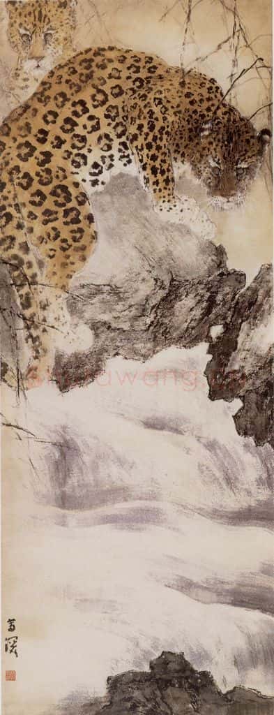 杨善深《南山豹隐》书画作品