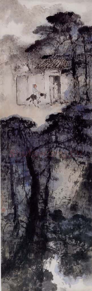 1997年 杨善深《秋日访旧》书画作品