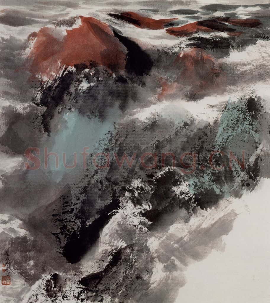 近现代 宋雨桂《菁山行》书画作品