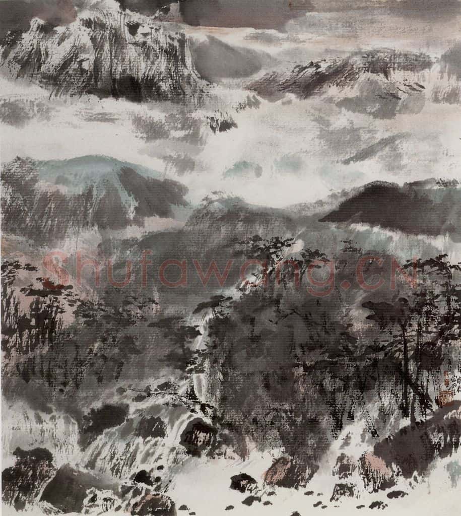 近现代 宋雨桂《菁山行》书画作品