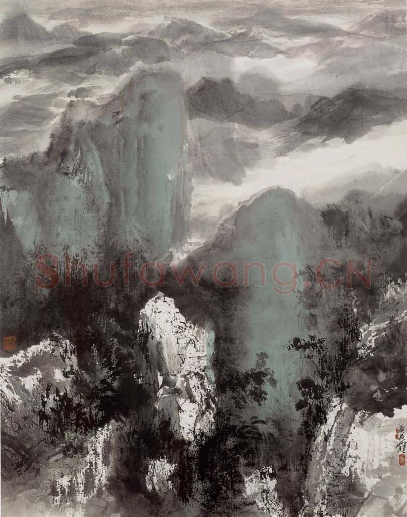 近现代 宋雨桂《菁山行》书画作品