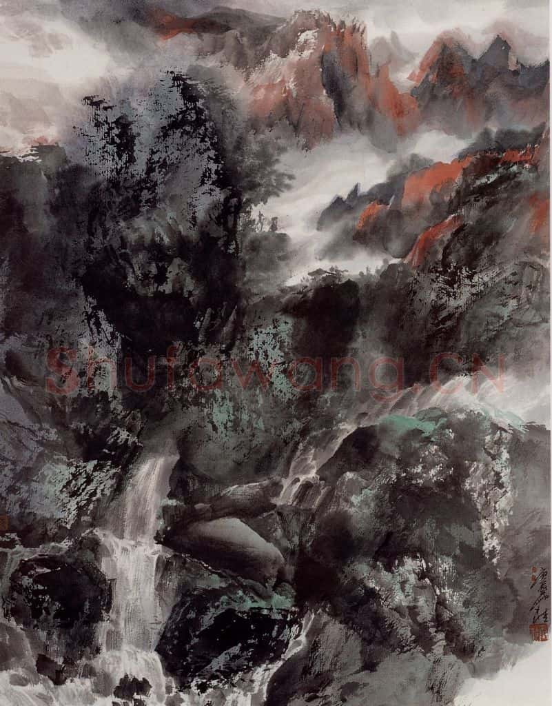 近现代 宋雨桂《菁山行》书画作品