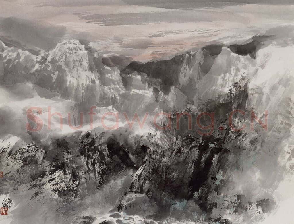 近现代 宋雨桂《菁山行》书画作品