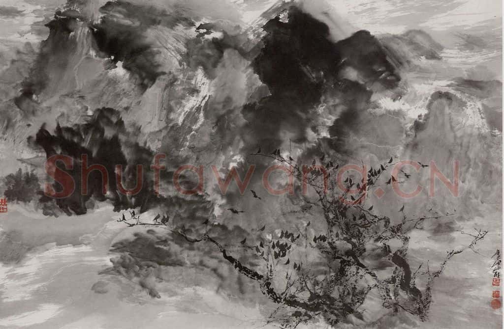 近现代 宋雨桂《水墨》书画作品
