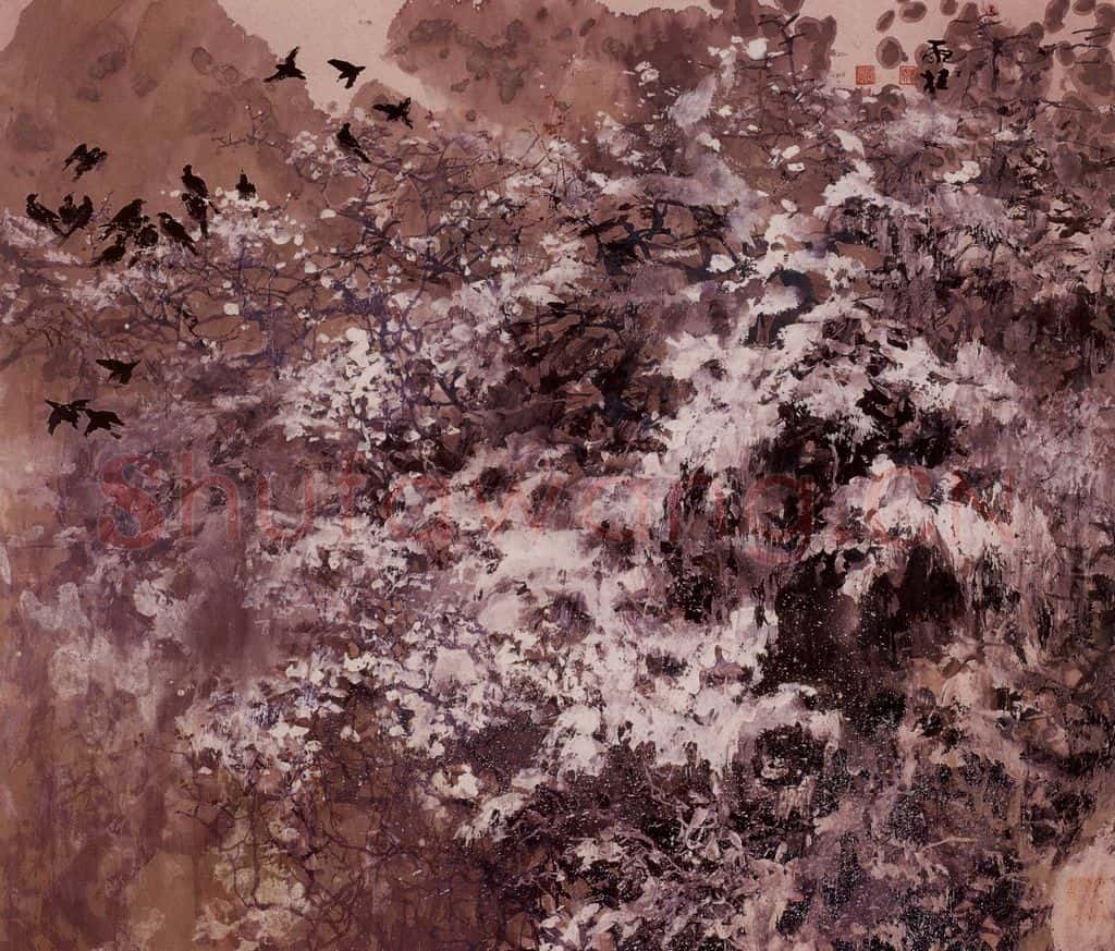 近现代 宋雨桂《鸣雪》书画作品