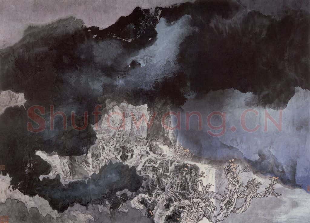 近现代 宋雨桂《欲雨》书画作品