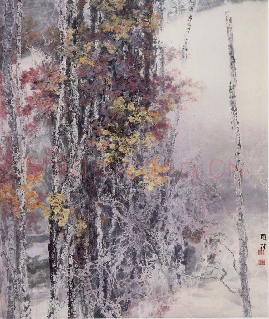 近现代 宋雨桂《十月》书画作品