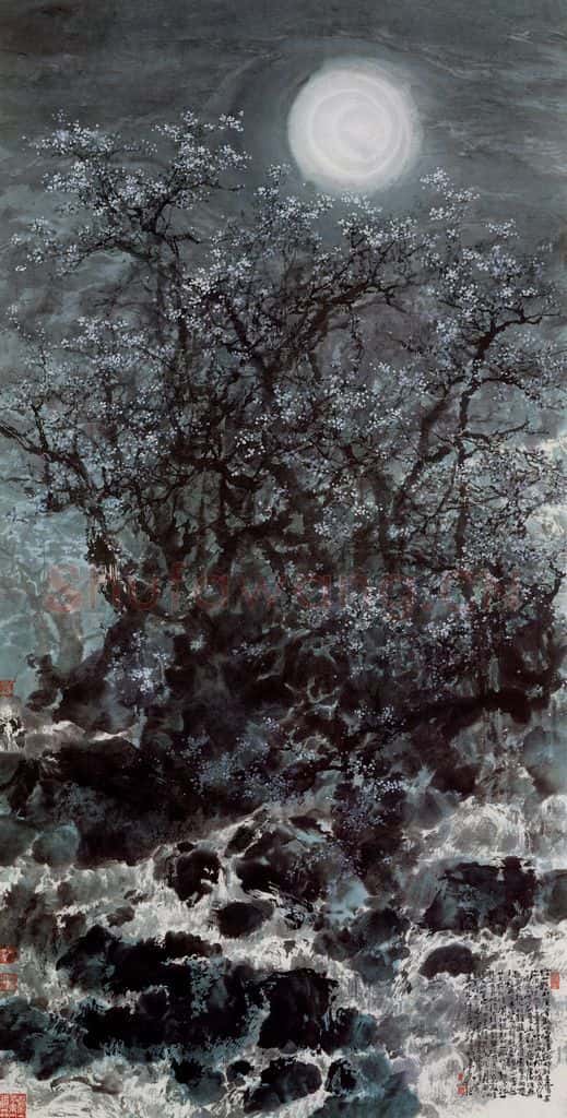 近现代 宋雨桂《雪浪》书画作品