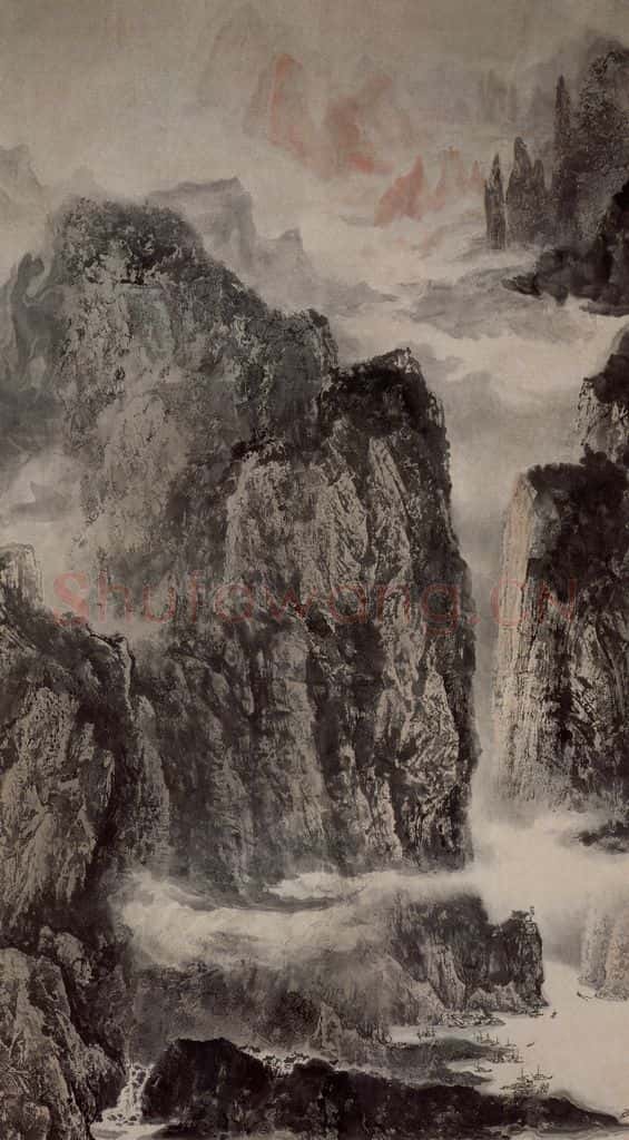 近现代 宋雨桂《长江明珠图》书画作品