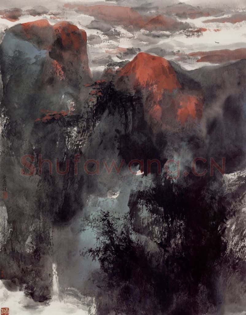 近现代 宋雨桂《菁山行》书画作品