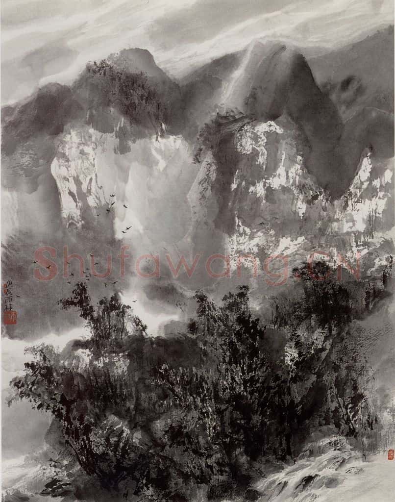 近现代 宋雨桂《菁山行》书画作品