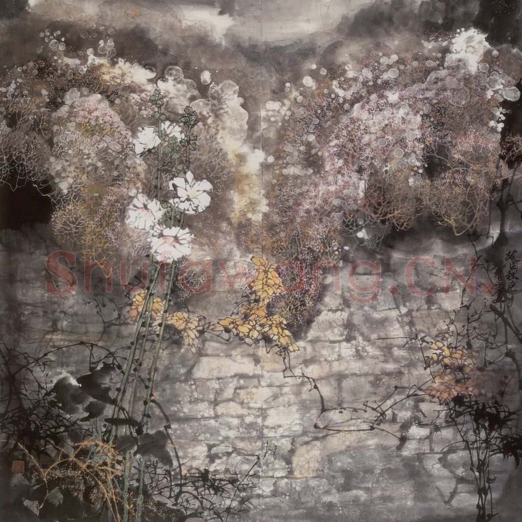 1994年 王晋元《故园秋色》书画作品