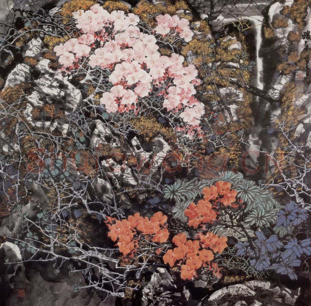 王晋元《暖春》书画作品
