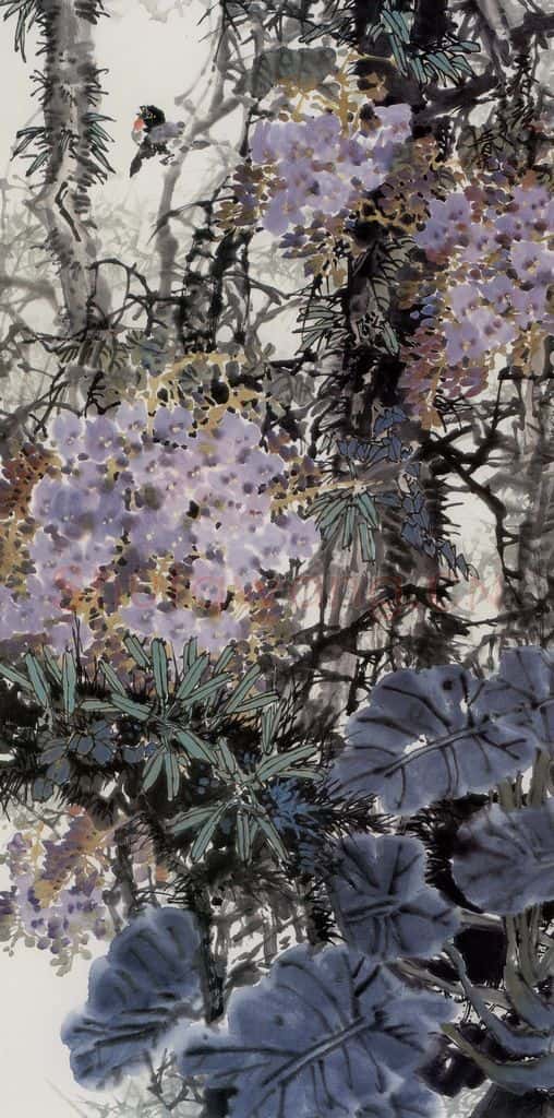 1982年 王晋元《春声》书画作品