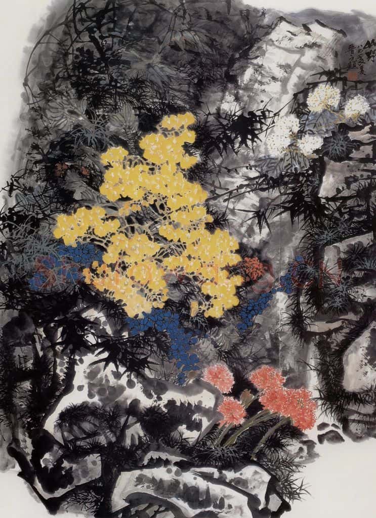 1984年 王晋元《山野》书画作品