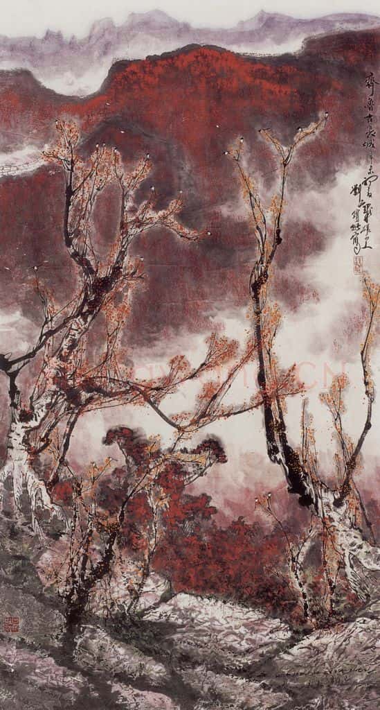 1991年 刘宝纯《齐鲁古长城》书画作品