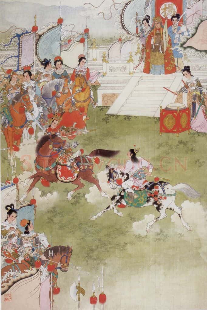 1963年 任率英《百岁挂帅》书画作品