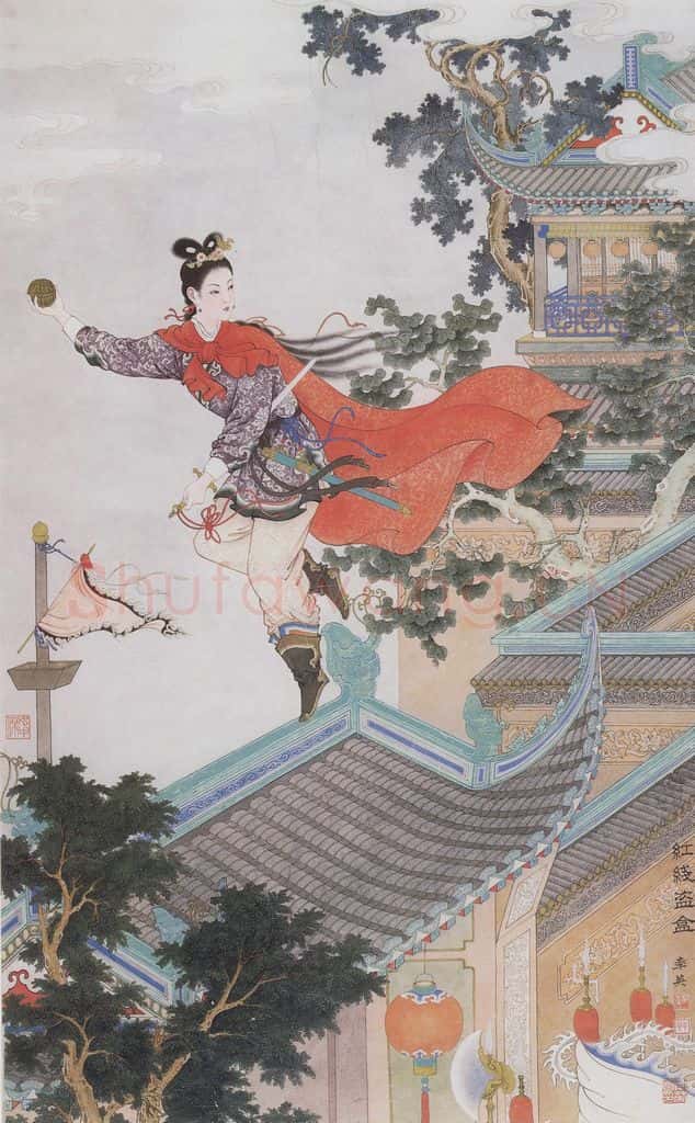 1958年 任率英《红线盗盒》书画作品