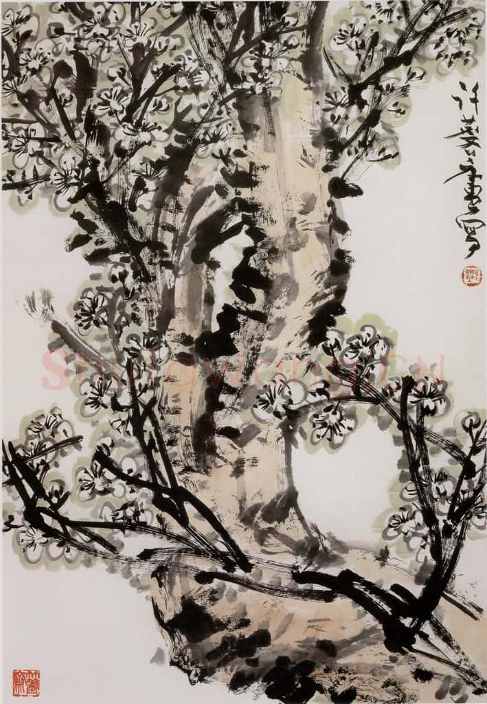1981年 许麟庐 老当益壮 书画作品