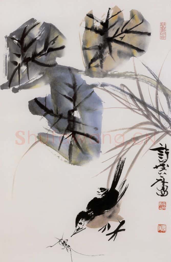 1986年 许麟庐 野趣 书画作品