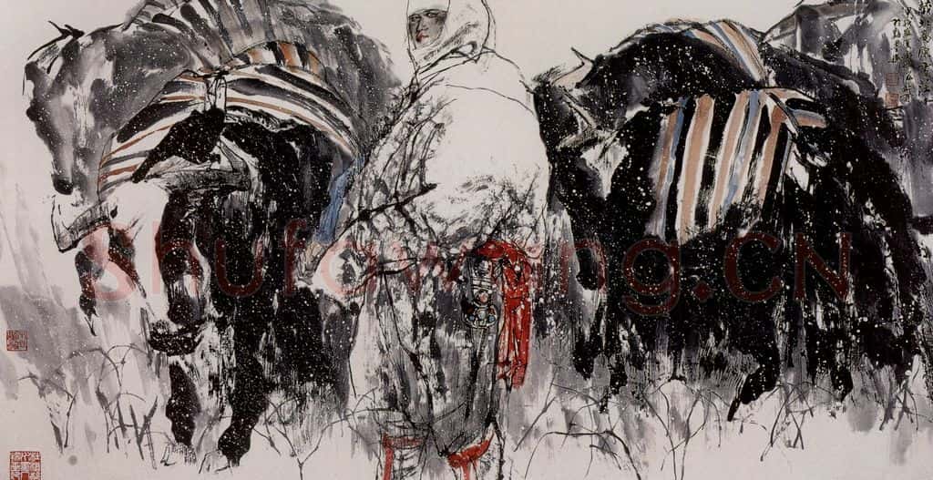 1994年 杜滋龄《高原雪》书画作品