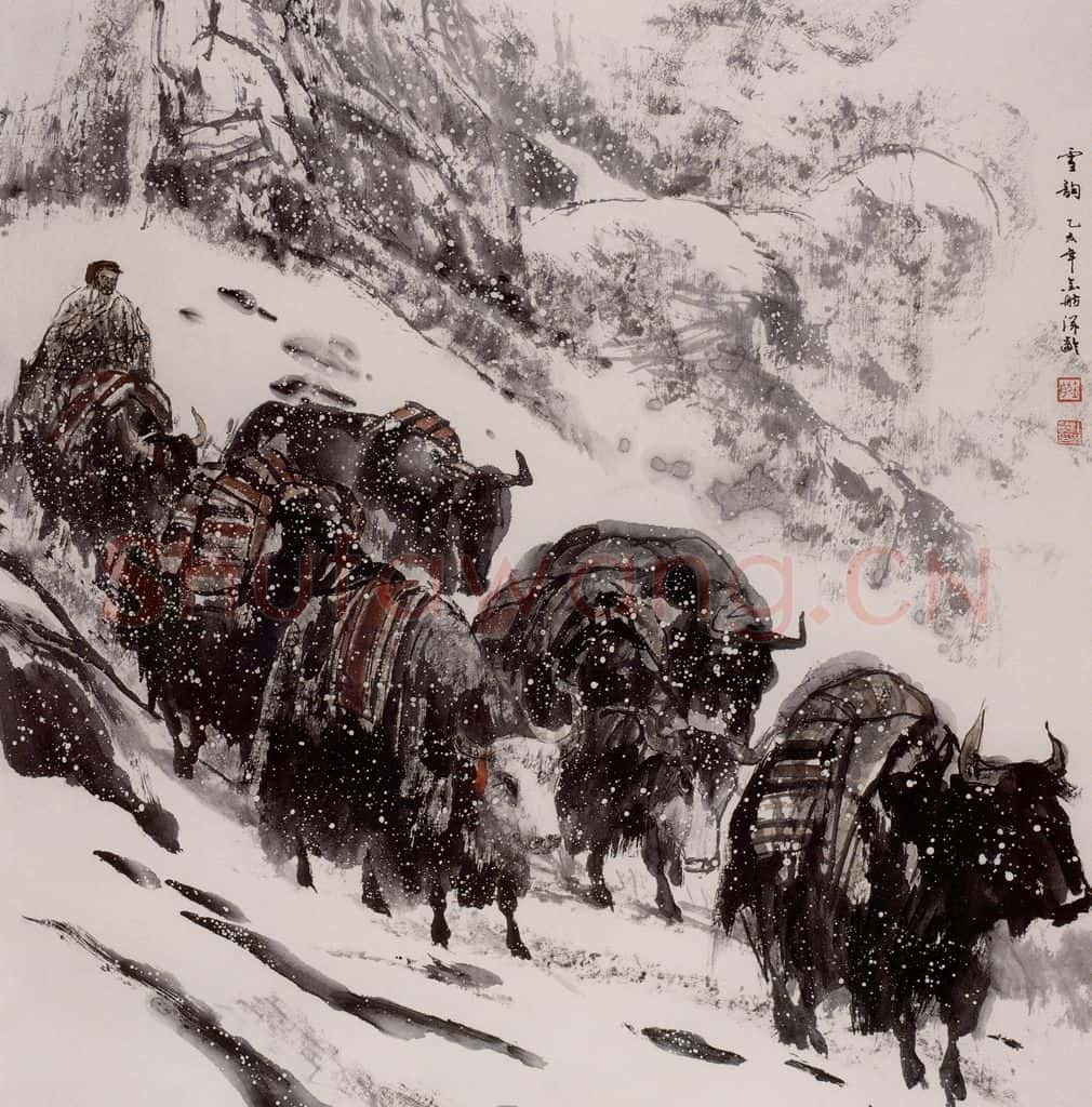 1995年 杜滋龄《雪韵》书画作品