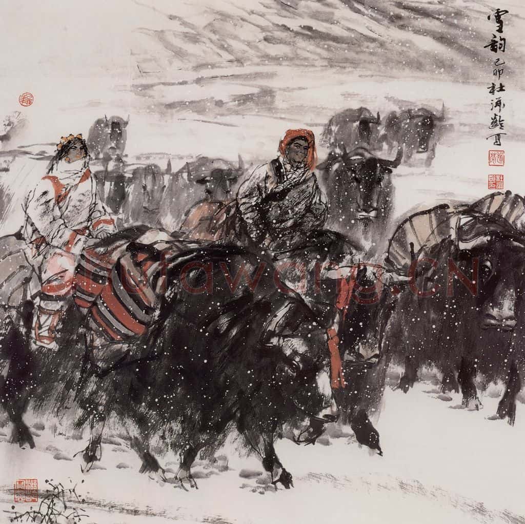 1998年 杜滋龄《雪韵》书画作品