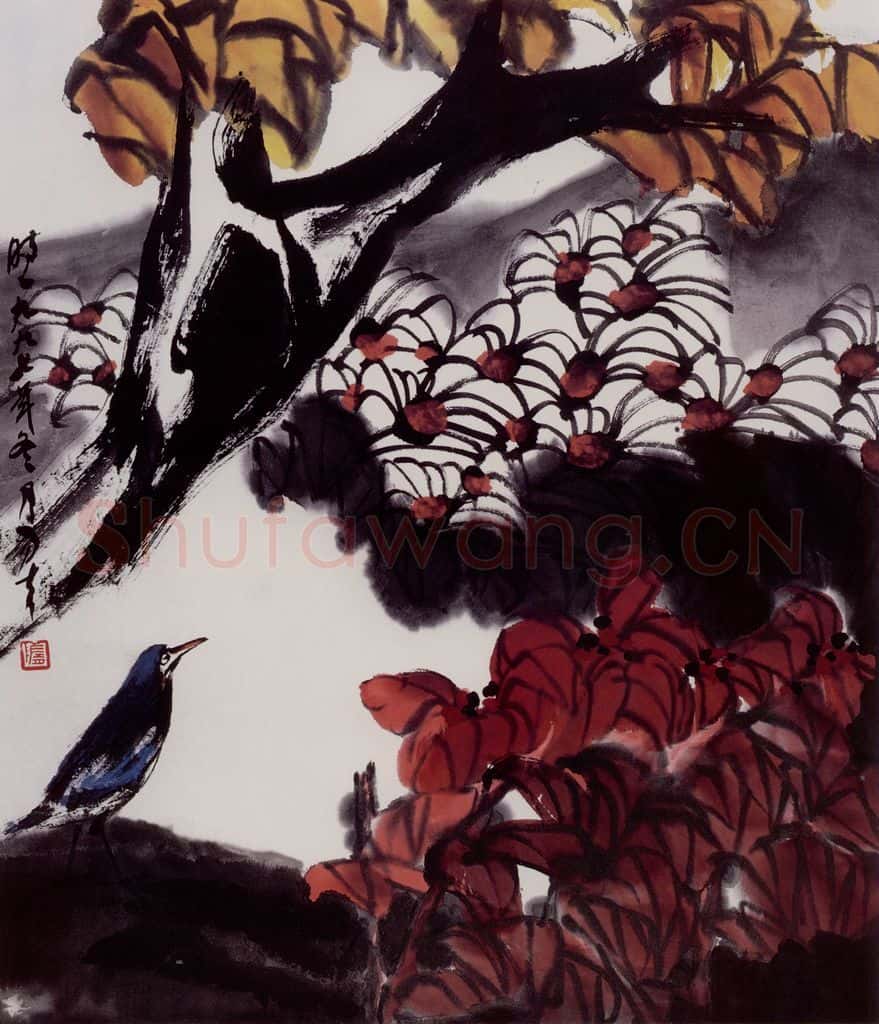 1991年 隋易夫《五彩飘举》书画作品