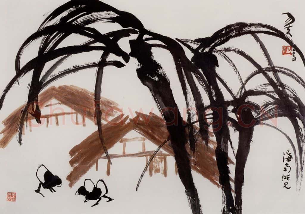 2004年 隋易夫《海南所见》书画作品
