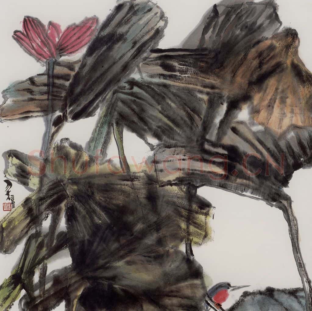 2003年 隋易夫《西湖晴莲》书画作品