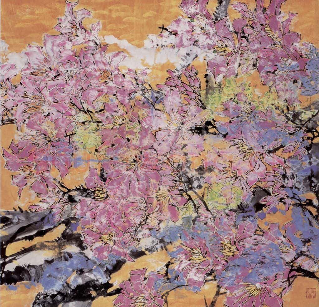 1996年 郭怡孮《金紫荆》书画作品