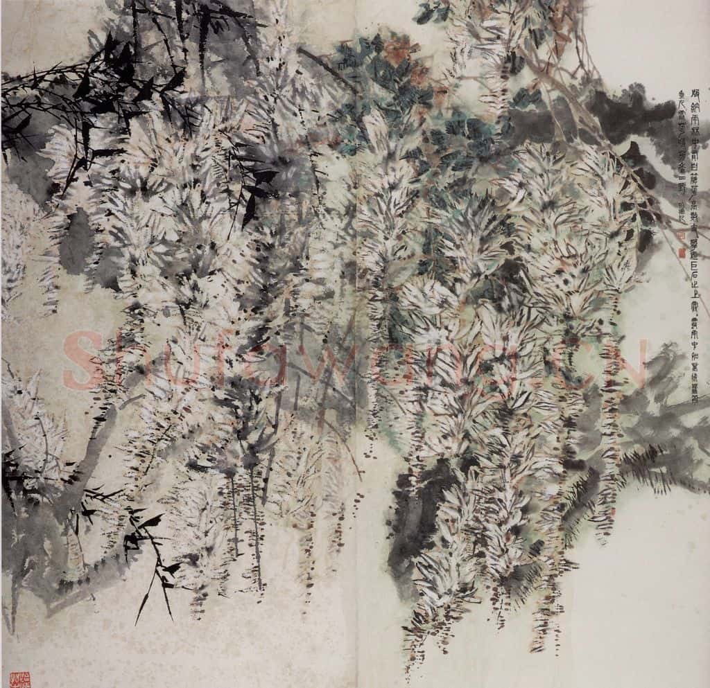 1984年 郭怡孮《淡烟疏雨》书画作品