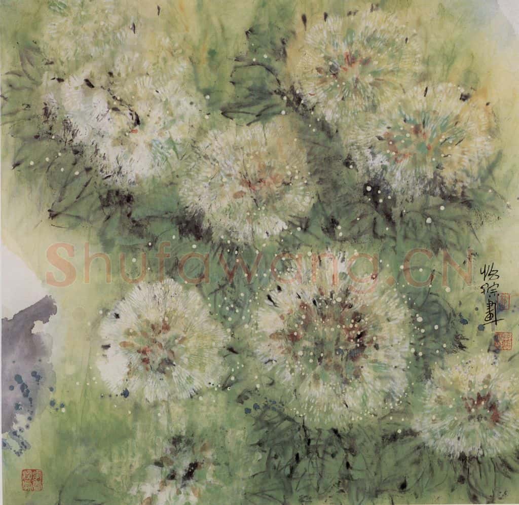 1988年 郭怡孮《梦花》书画作品