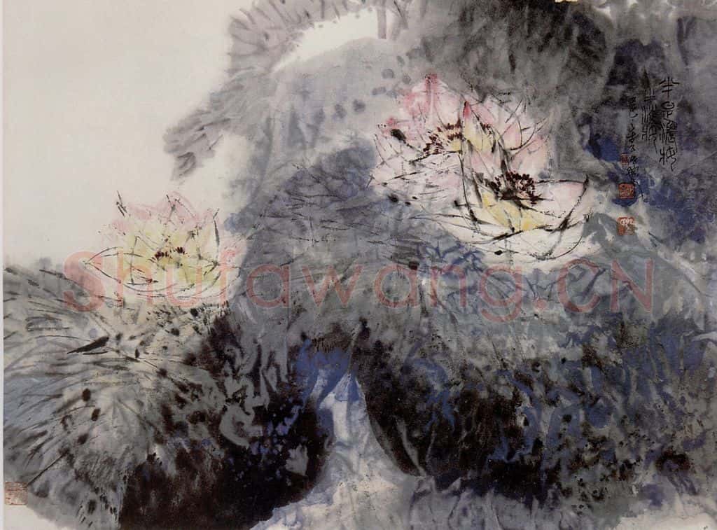 1988年 郭怡孮《半是浓妆半淡妆》书画作品