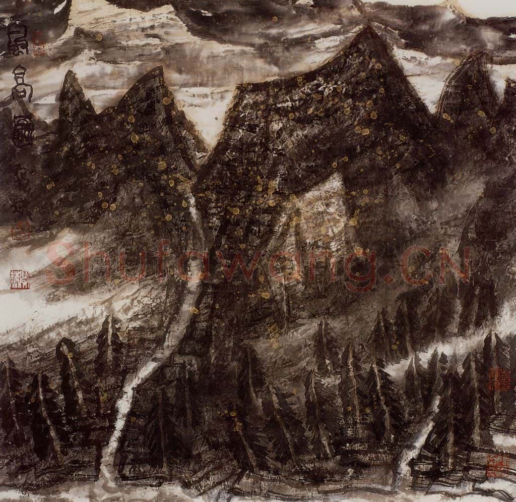2003年 李宝林《风高图》书画作品