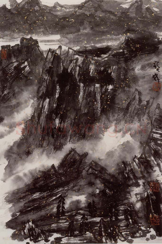 2004年 李宝林《水墨实验》书画作品