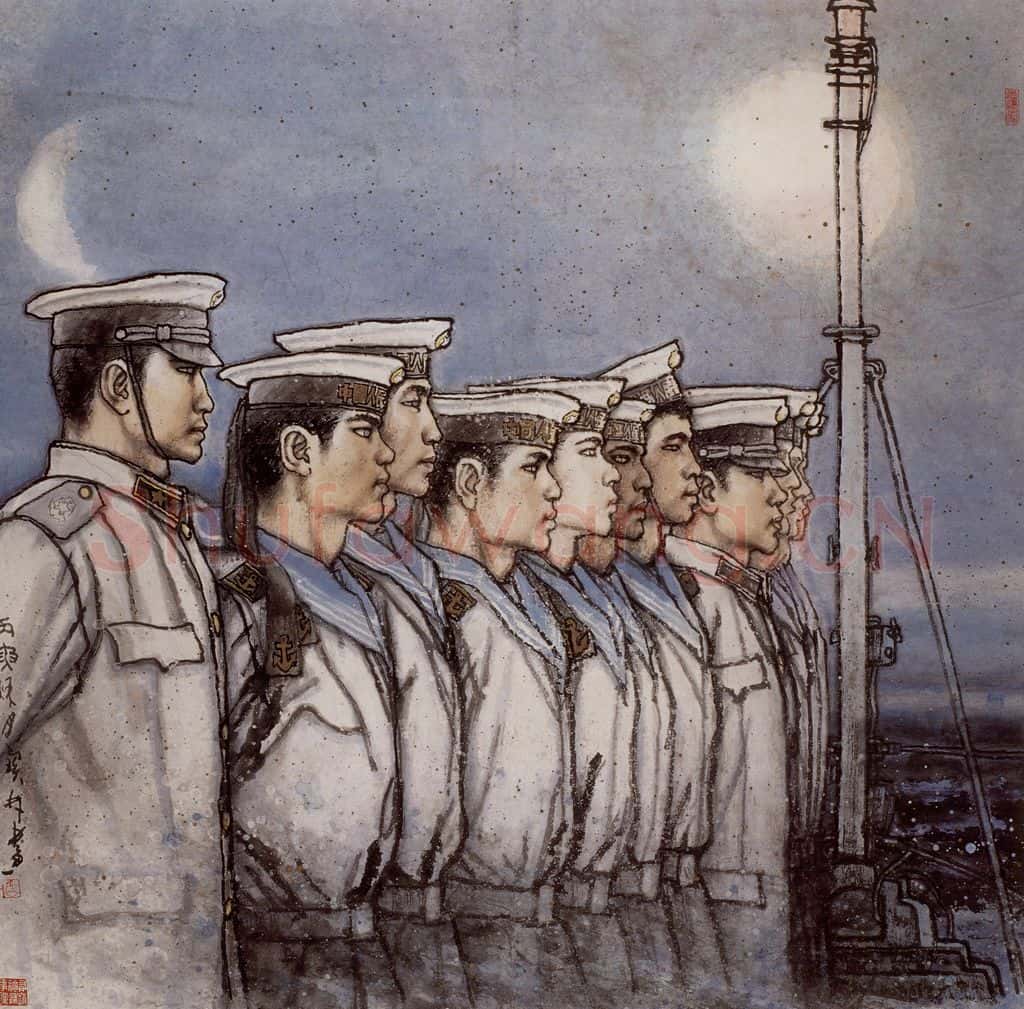 1987年 李宝林《从初一到十五》书画作品
