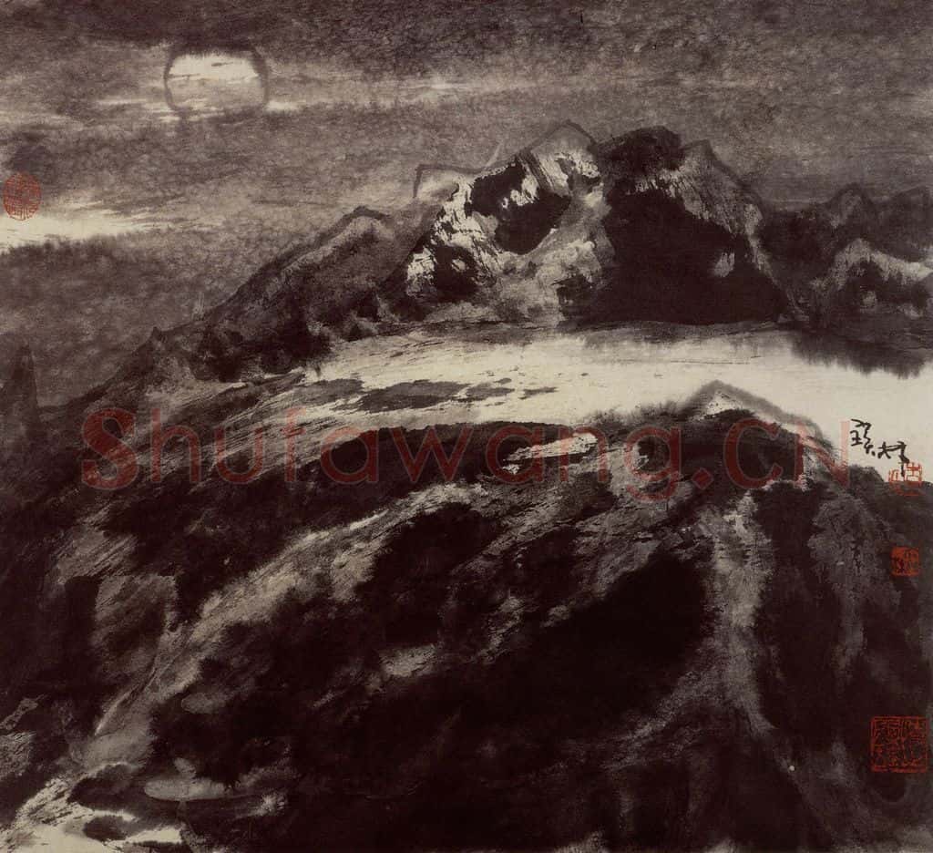 1995年 李宝林《山水小品》书画作品