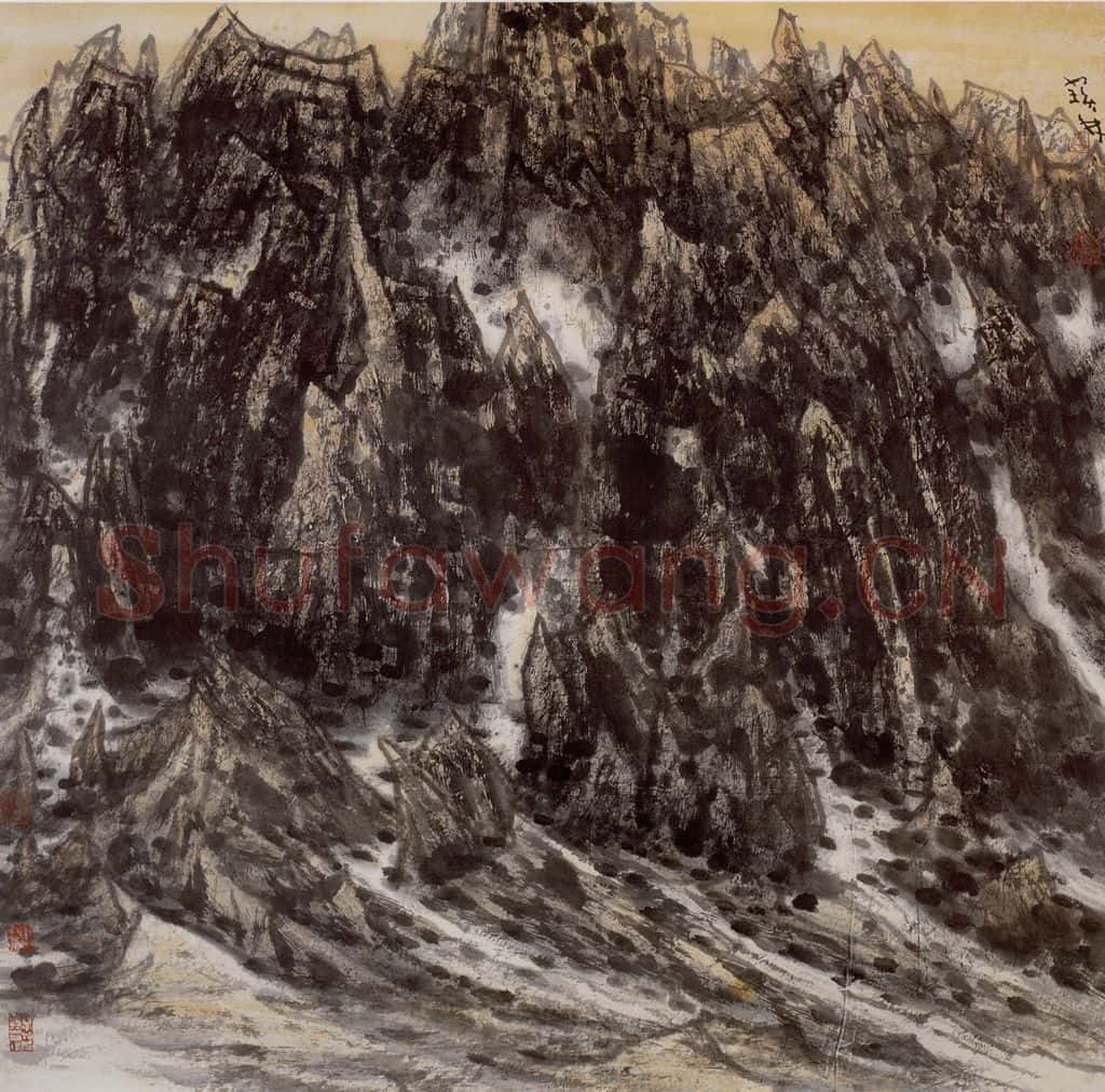 1998年 李宝林《西疆风骨》书画作品