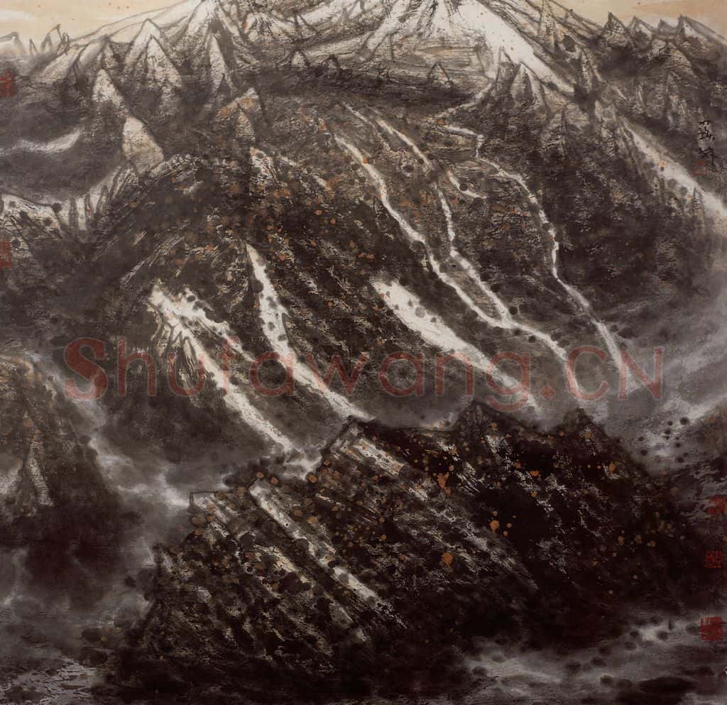 1998年 李宝林《西疆风骨》书画作品
