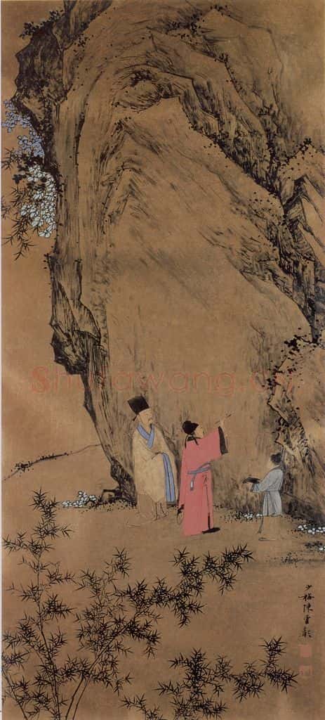 近现代 陈少梅《高士条屏》书画作品