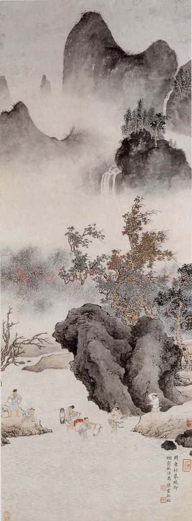 近现代 陈少梅《烟霞秋涉图》书画作品