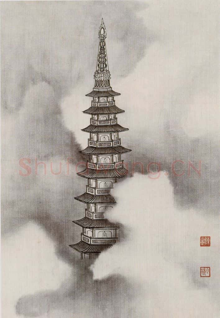 近现代 陈少梅《观音图册》书画作品