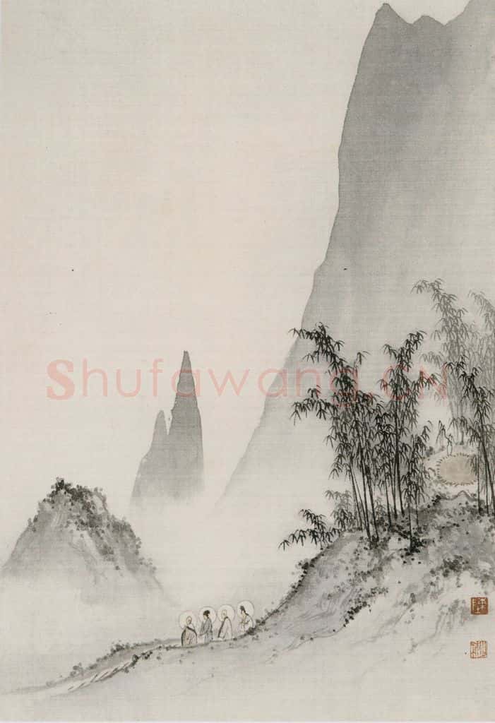 近现代 陈少梅《观音图册》书画作品